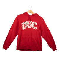 USC Trojans Women's Heritage Red Candy Cane Stripe Arch Hoodie